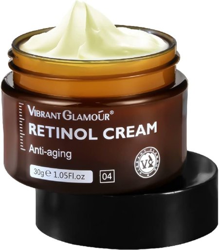 VibrantGlamour Retinol Face Cream Anti Aging, Retinol Hydrating Firming & Revitalizing Cream Anti-Wrinkle, Miracle Retinol Anti-Aging Kit, Retinol Facial Serum (1, Cream