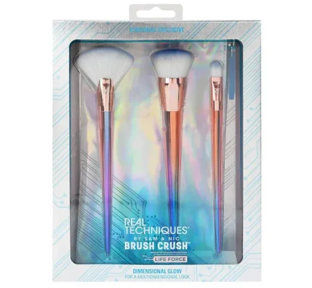 REAL TECHNIQUES BRUSH CRUSH LIFE FORCE DIMENSIONAL GLOW SET