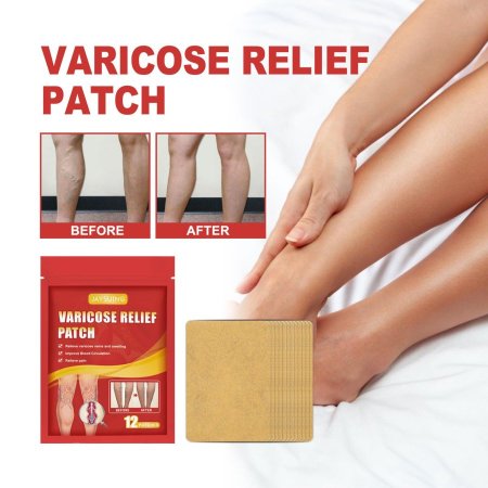 Jaysuing 12pcs/Bag Varicose Veins Health Care Paste Skin-friendly Improve Varicosity Dredge Vein Relieve Soothe Swelling