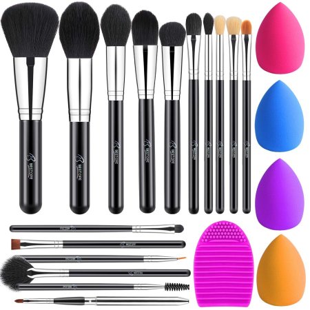 BESTOPE PRO 21Pcs Makeup Brush Set with Beauty Blender Sponges and Brush Cleaner Kit