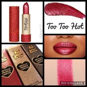 Too Faced Too Too Hot Metallic Sparkle Lipstick 20th Anniversary Glitter 