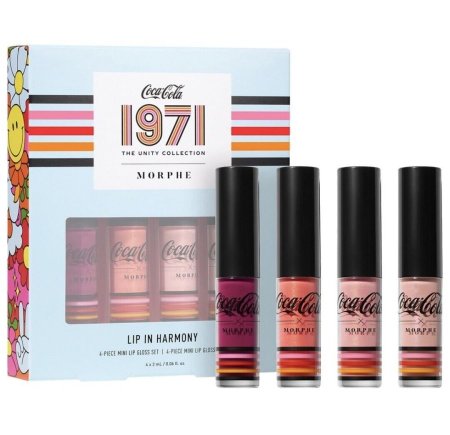 Morphe x Coca Cola 1971 Lip in Harmony 4 Pc Mini Lip Gloss Set