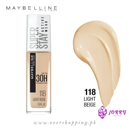 Maybelline  Superstay Active Wear 30 Hour Long-Lasting Liquid Foundation - 118 light beige