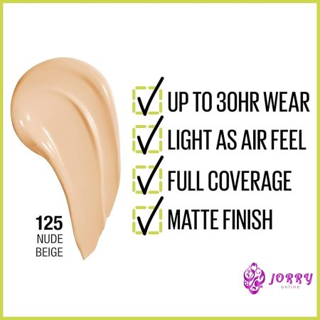 Maybelline  Superstay Active Wear 30 Hour Long-Lasting Liquid Foundation - 125 nudebeige