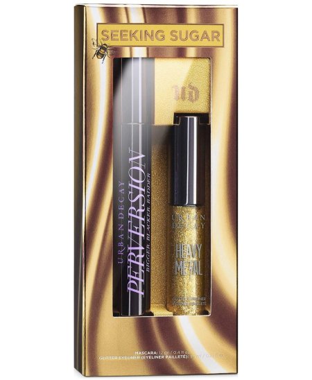 Urban decay seeking sugar mascara & glitter eyeliner set new in box full size