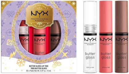 NYX PROFESSIONAL MAKEUP Butter Gloss Lip Trio, Gift Set