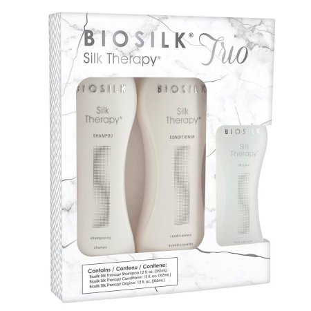 Biosilk Hydrating Therapy Trio - Shampoo, Conditioner and Biosilk Silk Therapy Original Serum