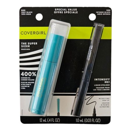 COVERGIRL The Super Sizer Mascara,Very Black 800+ Intensify Me! Liquid Eyeliner